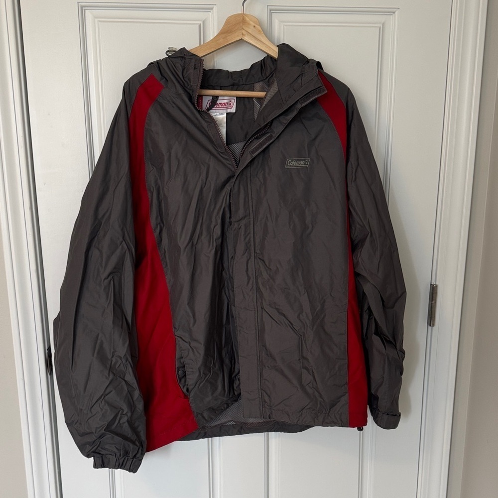 Coleman Red and Gray Windbreaker Jacket